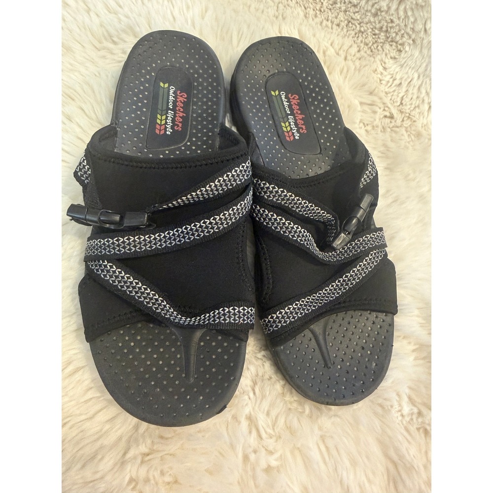 Skechers Outdoor Lifestyle Womens Black  Sandals Buckle Straps 163348 Size 9